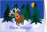 Italian Christmas Reindeer Card