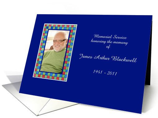 Memorial Service Invitation Photocard card (873084)