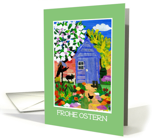 German Easter Card - Spring Garden card (875711)