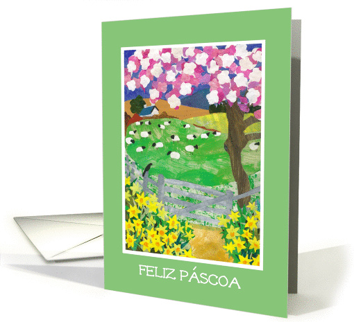 Portuguese Easter Card - Spring Landscape card (875887)