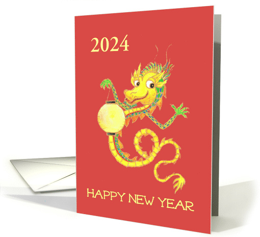 Custom Year Chinese New Year Dragon card (876464)