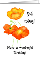 Custom Front Age Specific Birthday Iceland Poppies card