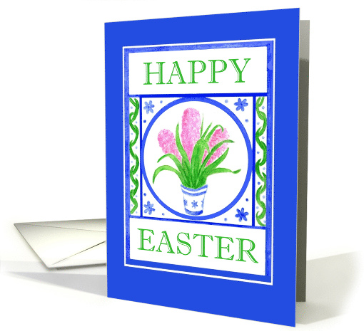 Easter Greetings with Pink Hyacinths card (879031)