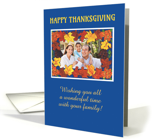 Thanksgiving Custom Photo with Fall Foliage Blank Inside card (879386)