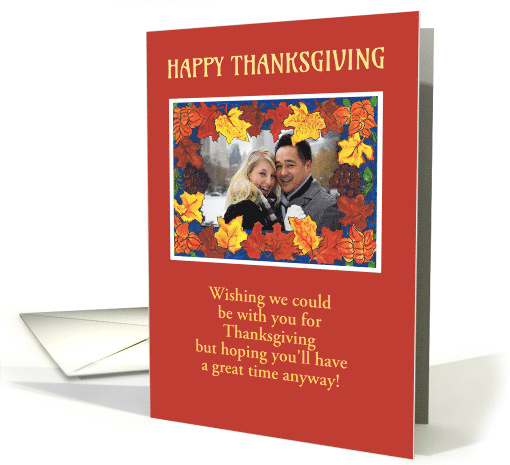 Thanksgiving Custom Photo with Fall Foliage Blank Inside card (879391)