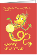 Custom Name Chinese New Year of the Dragon card