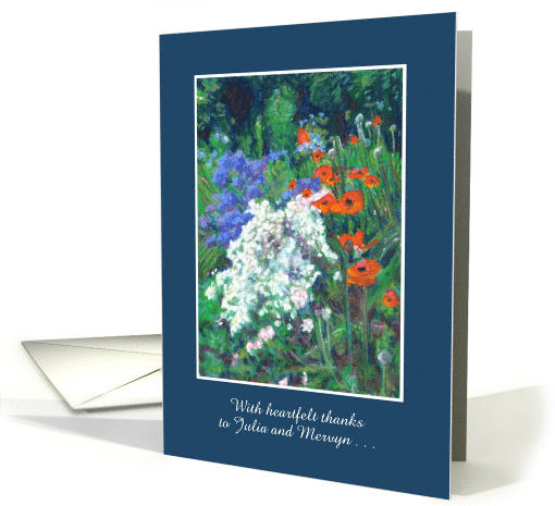 Custom Front Thank You with June Garden with Poppies card (880950)