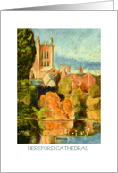 Fine Art Card - Hereford Cathedral in Autumn card