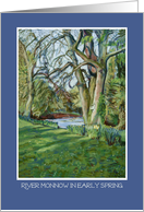 Fine Art Blank Card - River Monnow in Early Spring card