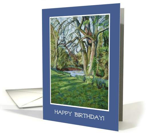 Birthday Wishes with Riverbank in Early Spring card (883011)