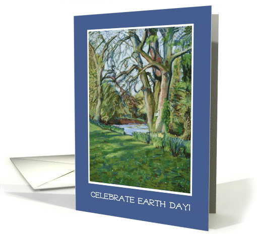 Earth Day Greetings with Riverbank in Early Spring card (883012)