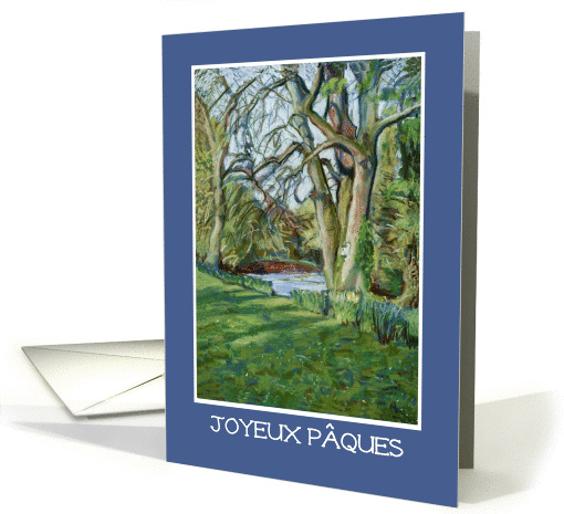 French Easter Card - Riverbank in Early Spring card (883195)