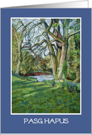 Welsh Easter Card - Riverbank in Early Spring card