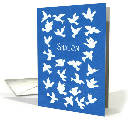 White Doves Passover Card - Shalom card (883546)