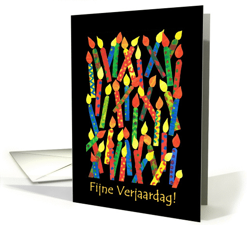 Birthday Candles Card with Dutch Greeting card (885772)