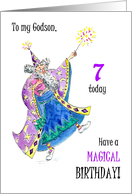 Godson’s 7th Birthday with Wizard Casting Spells card