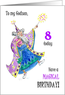 Godson’s 8th Birthday with Wizard Casting Spells card