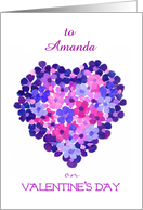 Custom Front Valentine with Romantic Floral Heart card