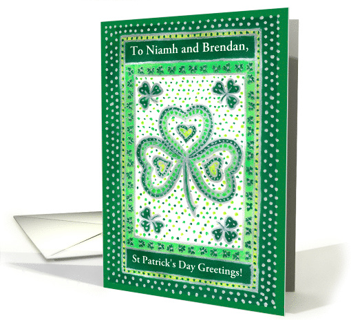 Custom Name St Patrick's Day Shamrock Greeting card (893584)