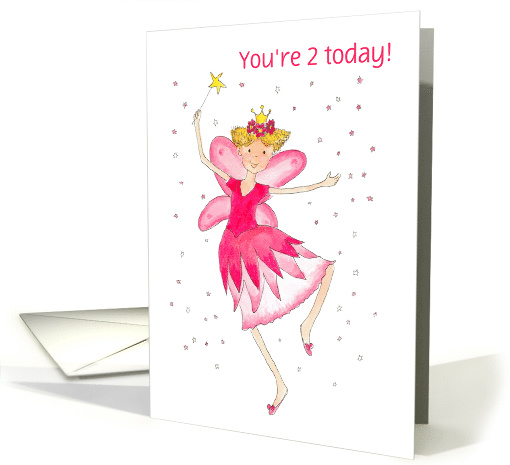 Custom Age Birthday with Pink Dancing Fairy card (896198)