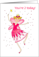 Custom Age Birthday with Pink Dancing Fairy card