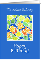 Custom Front Summer Garden Birthday Card for an Aunt card