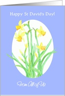 St David’s Day Daffodils From All of Us Blank Inside card