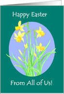 Easter Daffodils From All of Us Blank Inside card