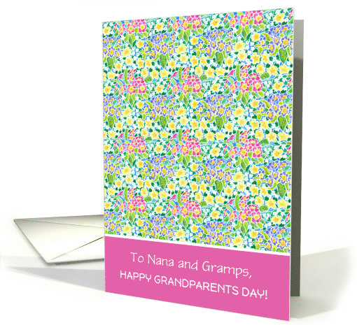 Custom Front Grandparents Day Greeting with Primroses card (917186)