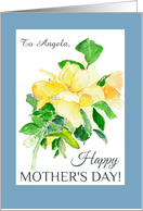 Custom Name Mother’s Day with Yellow Roses card
