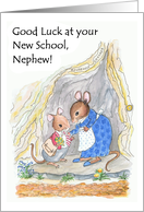 Little Mouse New School Good Luck Card for Nephew card