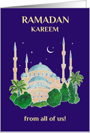 Ramadan Kareem From All of Us with Mosque by Moonlight card