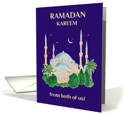 Ramadan Kareem From Both of Us with Mosque by Moonlight card (928235)