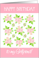 Girlfriend’s Birthday with Vintage Pink Roses card