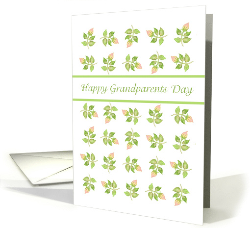 Grandparents Day Dainty Pink Rosebud Pattern card (938730)