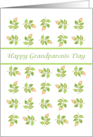 Grandparents Day Dainty Pink Rosebud Pattern card