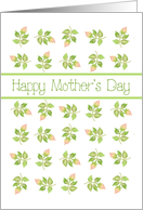 Mother’s Day Greetings with Rosebud Pattern card
