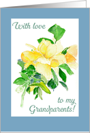 Grandparents Day Greetings with Yellow Dreaming Spires Roses card