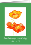 Grandparents Day Wishes with Orange Icelandic Poppies card