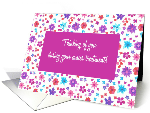 Cancer Treatment Support with Floral Pattern card (970321)