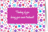 Cancer Treatment Support with Floral Pattern card