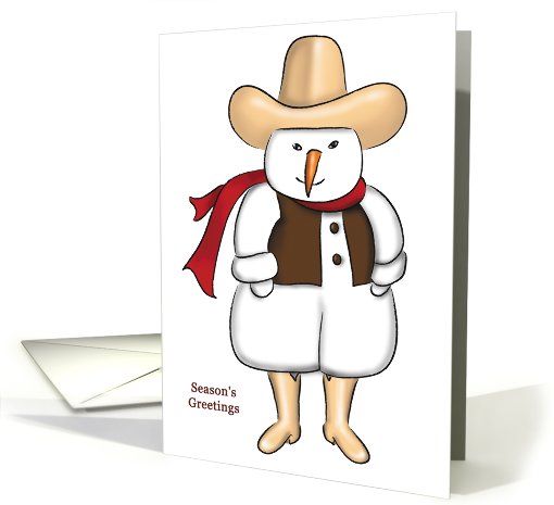 Cowboy Snowman - Christmas - Western card (535753)