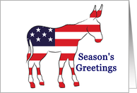 Democratic Donkey - Christmas card
