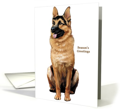 German Shepherd - Animals - Pets - Dogs - Christmas card (535979)