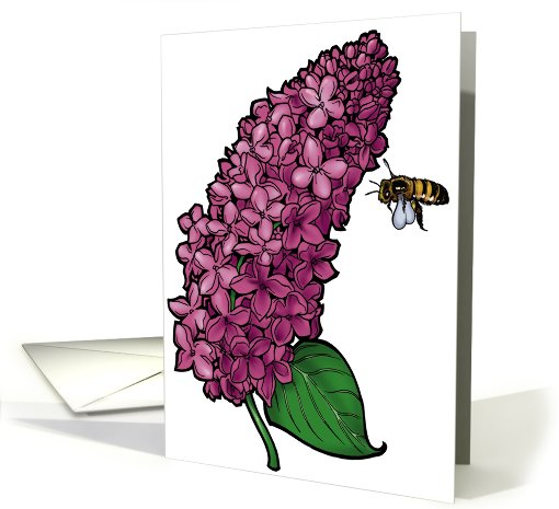 Purple Lilac - New Hampshire State Flower card (536775)
