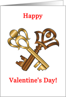 Keys - Valentine’s Day card