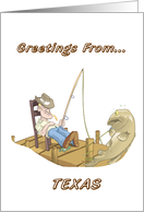Guadalupe Bass Fish - Texas Greeting card
