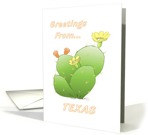 Prickly Pear Cactus - Texas Greeting card (537557)