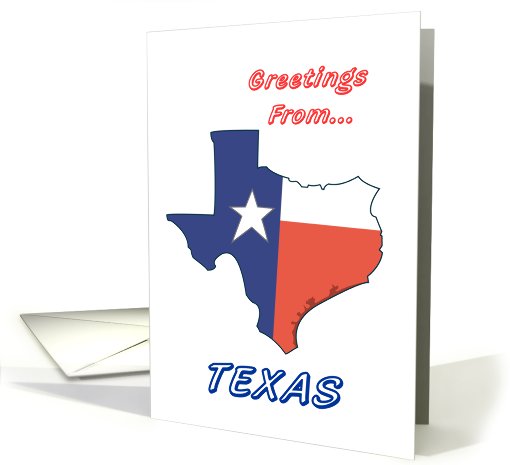 Texas Map - Texas Greeting card (537571)