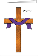 Pastor - Cross - Note Card - Blank Inside card